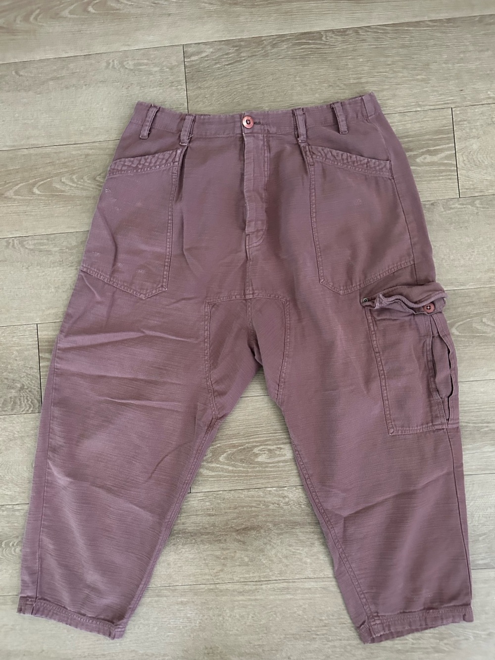 Free People Bay to Breakers Baggy Harem Cargo Barrel Pants